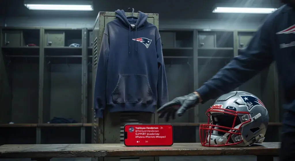 New England Patriots coach Mike Vrabel addresses TreVeyon Henderson's social media post supporting Jaden Ivey