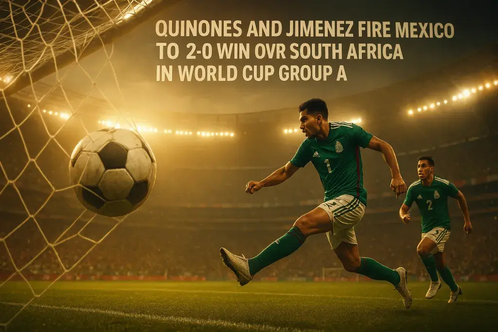 Quiñones and Jiménez fire Mexico to 2-0 win over South Africa in World Cup Group A