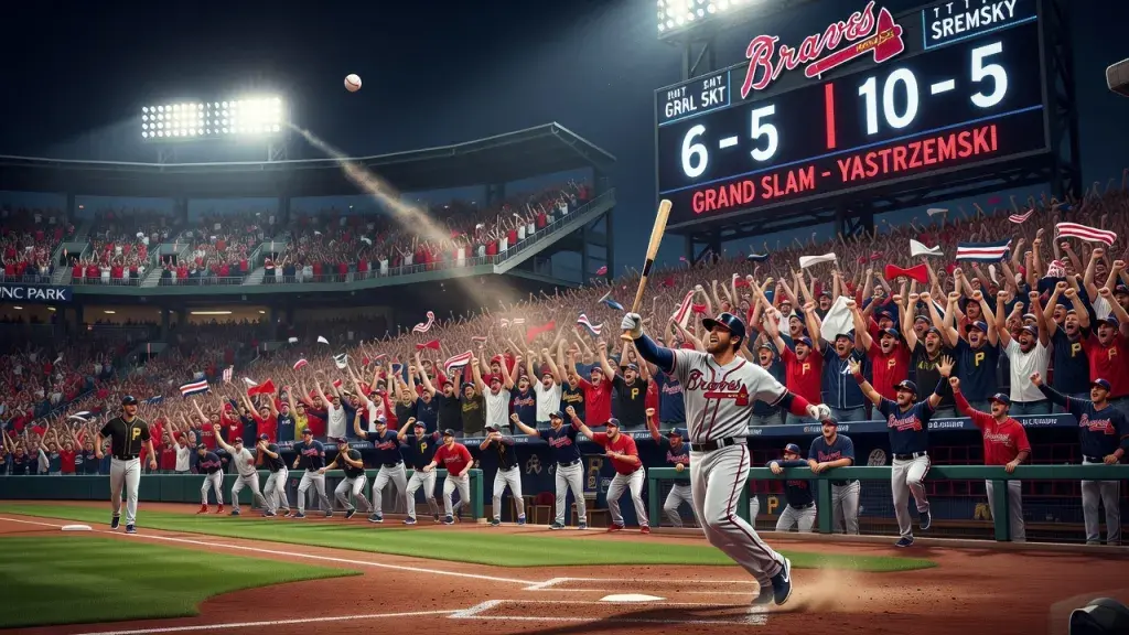 Yastrzemski Grand Slam Seals Braves Win as Olson Ties Franchise Record